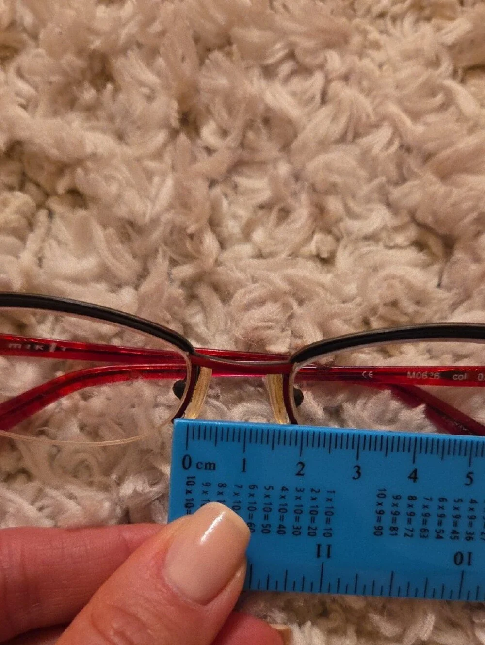 Mikli Women's Red Semi-Rim Eyeglasses - Sleek Everyday Frame